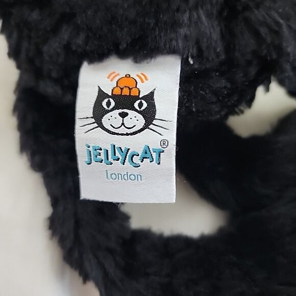 Jellycat Smuffle Cat RETIRED HTF Plush Black White Tuxedo Kitten Floppy 14" - Picture 5 of 6